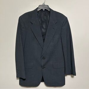 Austin Reed Men's Dark Gray 100% Wool Sport Coat Blazer Jacket‎ 42 Flaws Holes